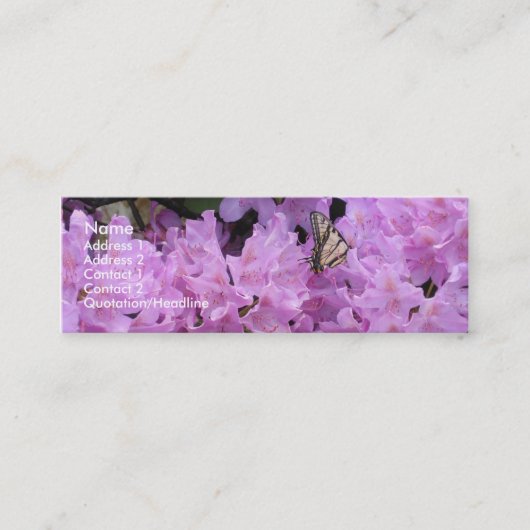 Schmetterlings-Visitenkarte Mini Visitenkarte (Vorderseite)