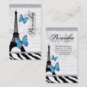 Schmetterlings-Visitenkarte-Paris-Eiffelturm Visitenkarte (Vorne/Hinten)