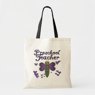 Schmetterlings-Vorschullehrer-T-Shirts und Tragetasche