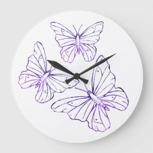 Schmetterlings-Wanduhr Große Wanduhr