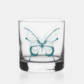 Schmetterlings-Whiskyglas Whiskyglas (Rückseite)