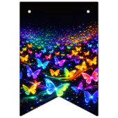 Schmetterlings wimpl in Neonfarben Wimpelkette (Erste Fahne)