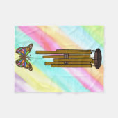 Schmetterlings Windspieldecke Fleecedecke (Vorderseite (Horizontal))