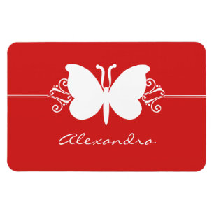 Schmetterlings-Wirbel erstklassiger Magnet, rot Magnet