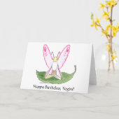 Schmetterlings-Yoga, Lotos-Pose Karte (Gelbe Blume)