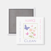 Schmetterlingsauber oder Dirty DIshwasher Magnet (Vorderseite/Rückseite)