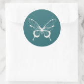 Schmetterlingsaufkleber Runder Aufkleber (Tasche)