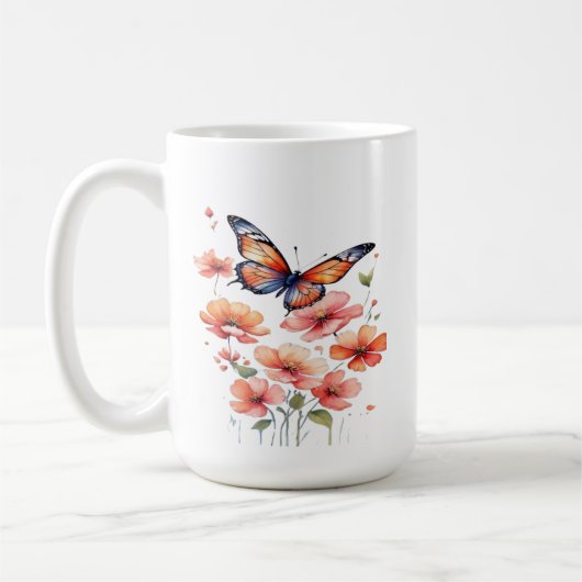 Schmetterlingsausbrecher Kaffeetasse (Links)
