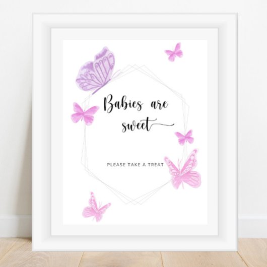 Schmetterlingsbabys sind süß poster