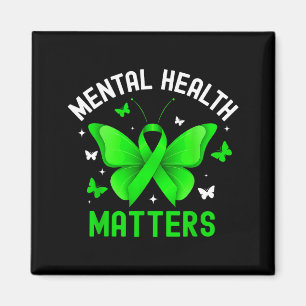 Schmetterlingsband grün für psychische Gesundheit Magnet