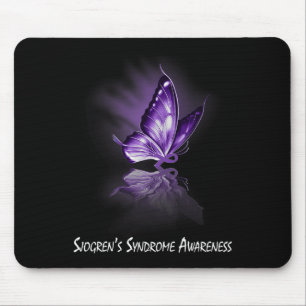 Schmetterlingsband Sjogren-Syndrom-Bewusstsein Mousepad