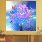 Schmetterlingsbaum auf Leinwand (Insitu (Wohnzimmer))