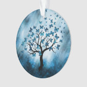 Schmetterlingsbaum - Blauer Marmornebel Ornament (Vorderseite)