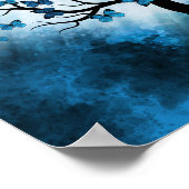 Schmetterlingsbaum - Blauer Marmornebel Poster (Ecke)