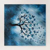 Schmetterlingsbaum - Blauer Marmornebel Puzzle (Horizontal)