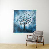 Schmetterlingsbaum - Blauer Marmornebel Wandteppich (Beispiel)