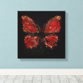 Schmetterlingsbaum - Gold und Rot Leinwanddruck (Insitu (Holzboden))