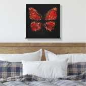 Schmetterlingsbaum - Gold und Rot Leinwanddruck (Insitu (Schlafzimmer))