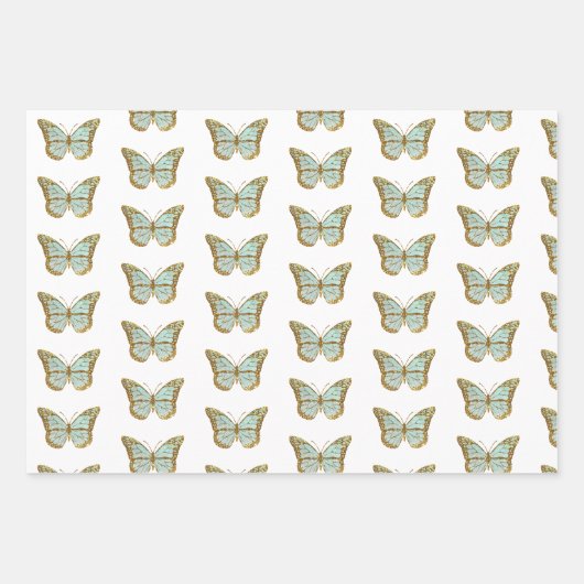 Schmetterlingsbauweise Geschenkpapier Set (Vorderseite 2)