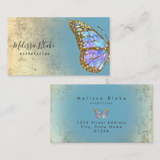 Schmetterlingsbauweise Visitenkarte (Vorne/Hinten)