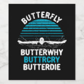 Schmetterlingsbecken - Grund Weinetikett (Einzelnes Label)