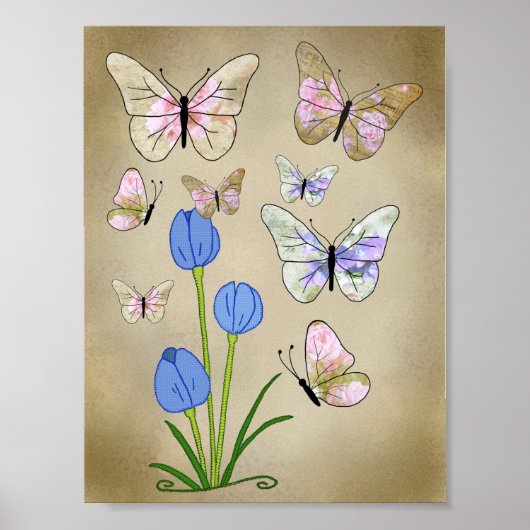 Schmetterlingsbild Poster (Vorne)