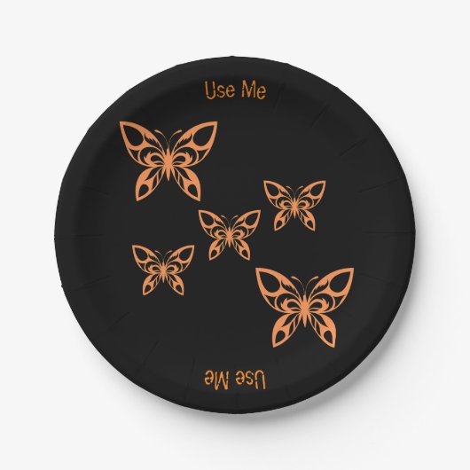 Schmetterlingsbild Verwenden Sie den mir übergeben Pappteller (Vorderseite)