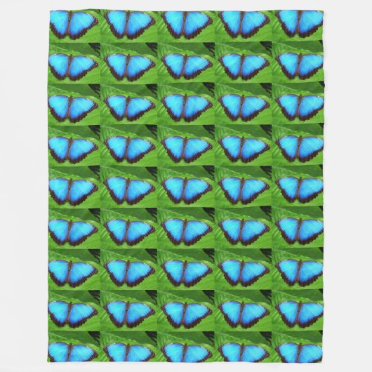 Schmetterlingsblattnatur wings niedliches Blau des Fleecedecke (Vorderseite)