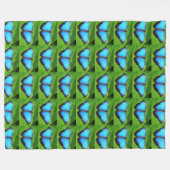 Schmetterlingsblattnatur wings niedliches Blau des Fleecedecke (Vorderseite (Horizontal))