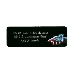 Schmetterlingsblau-schwarze Adressetiketten