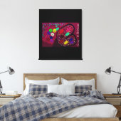Schmetterlingsblühender Rosenbaum Leinwanddruck (Insitu (Schlafzimmer))