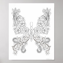 Schmetterlingsblumen #17 Fantasy-Färbung