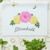 Schmetterlingsblumen Geschirrtuch (Gefaltet)