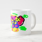 Schmetterlingsblumen Jumbo-Tasse (Vorderseite Rechts)
