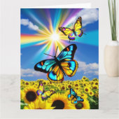 Schmetterlingsblumen Karte (Vorderseite)