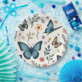 Schmetterlingsblumen Pappteller (Party)