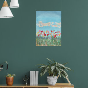 Schmetterlingsblumen Poster