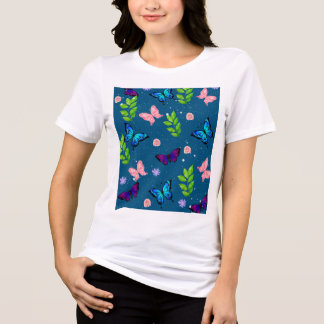 Schmetterlingsblumen-T-Shirt Tri-Blend Shirt