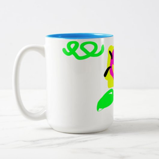 Schmetterlingsblumen Zweifarbige Tasse (Links)