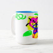 Schmetterlingsblumen Zweifarbige Tasse (Vorderseite Links)