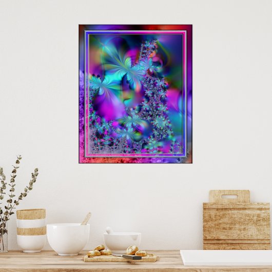 Schmetterlingsblüte Variation 2 Poster (Küche)