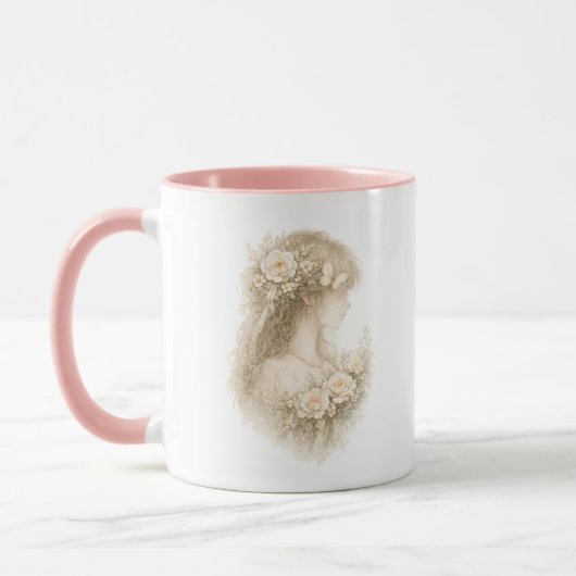 Schmetterlingsblüten Blumenmädchen Tasse (Links)