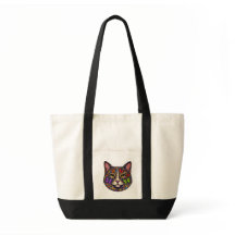 Schmetterlingsblüten-Farbige Katzenporträt-Kunst K