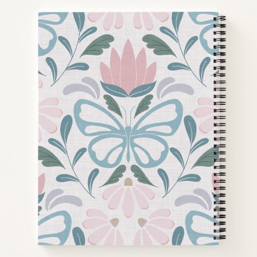 Schmetterlingsblüten (große Größe) Notizblock (Rückseite)