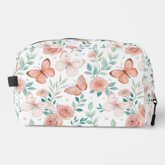 Schmetterlingsblüten-Kosmetik Waschbeutel (Vorderseite)