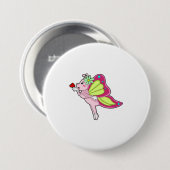 Schmetterlingsblütenherz Button (Vorne & Hinten)