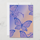 Schmetterlingsblütenvorlage - anpassbar einladung (Rückseite)