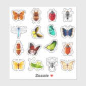 Schmetterlingsbücher Aufkleber (Blatt)