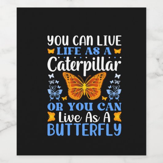 Schmetterlingsbündel Weinetikett (Einzelnes Label)