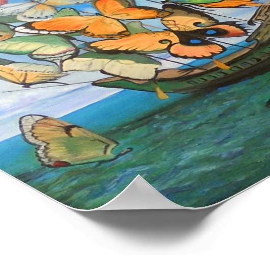 Schmetterlingschiff Poster (Ecke)